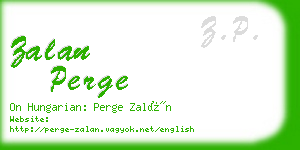 zalan perge business card